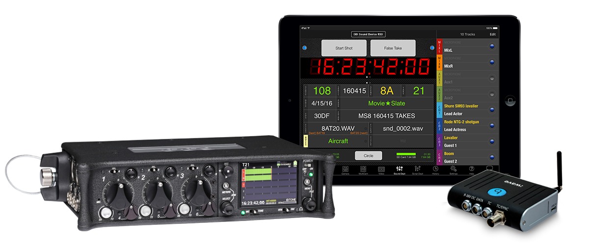 Sound Devices, Timecode Systems :wave & MovieSlate 