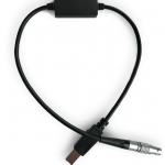 Image of TCB-40 cable to connect 9-pin LEMO port to Sound Devices